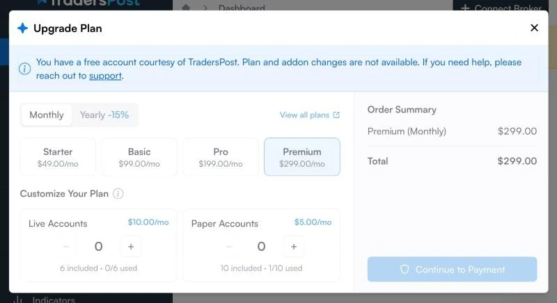 The redesigned Change Plan window