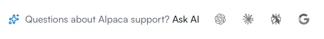 The Ask AI row on a connection page
